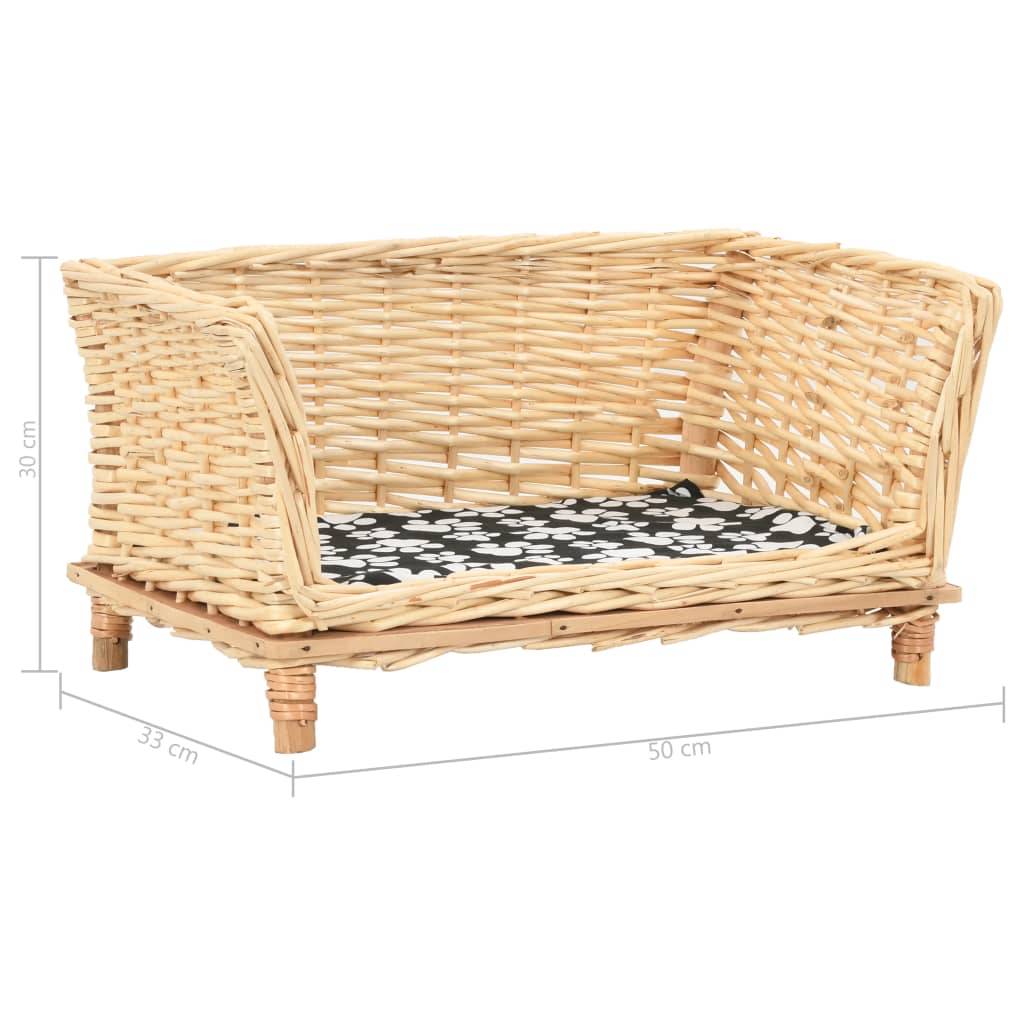 Vidaxl - Panier pour chiens avec coussin 50x33x30 cm Saule naturel vidaXL 170773 - Imagen 3
