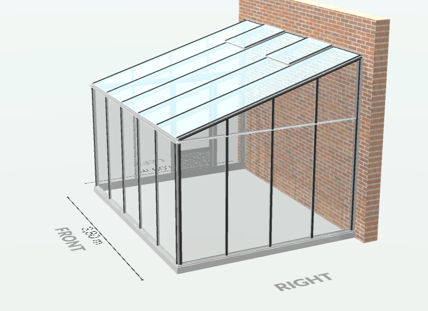 15m²  -  Serre en verre 4 mm securit  - Euro Murale serre adossée - Alu - 15m² - ALUMINIUM - L'atelier Des Serres - Imagen 9