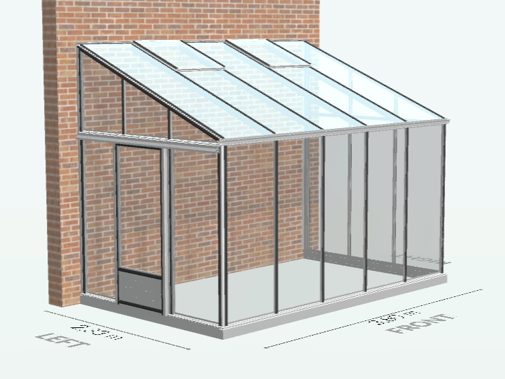 15m²  -  Serre en verre 4 mm securit  - Euro Murale serre adossée - Alu - 15m² - ALUMINIUM - L'atelier Des Serres - Imagen 6