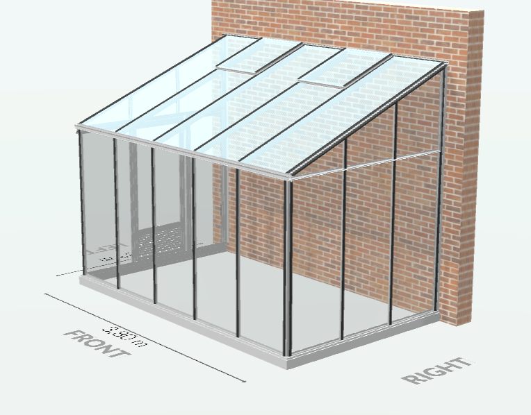 15m²  -  Serre en verre 4 mm securit  - Euro Murale serre adossée - Alu - 15m² - ALUMINIUM - L'atelier Des Serres - Imagen 7