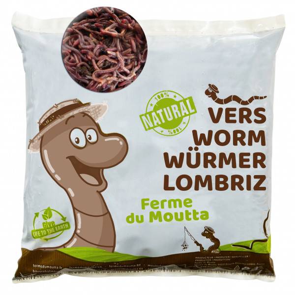 Ferme Du Moutta - 500gr de Vers de compost / Lombric - Imagen 1