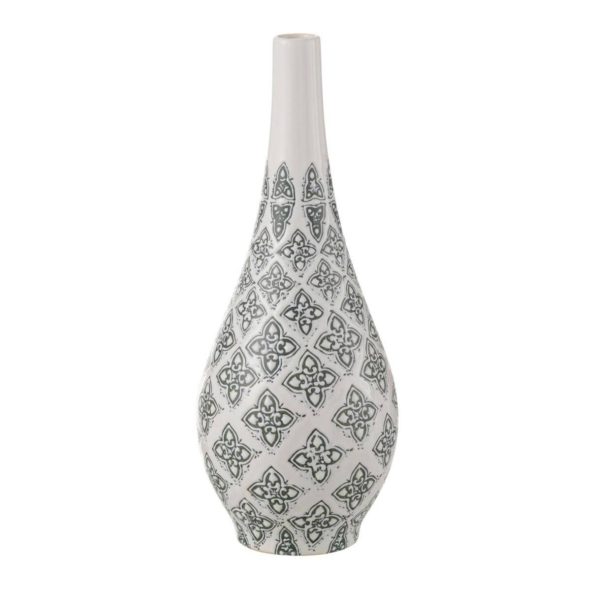 Vase Poire en Porcelaine "Kousa" 43cm Bleu & Blanc - Image 1