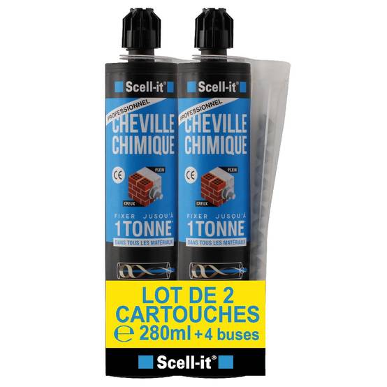 Lot de 2 Cartouches de Scellement chimique 280ml Système PEEL SCELL-IT - Imagen 1