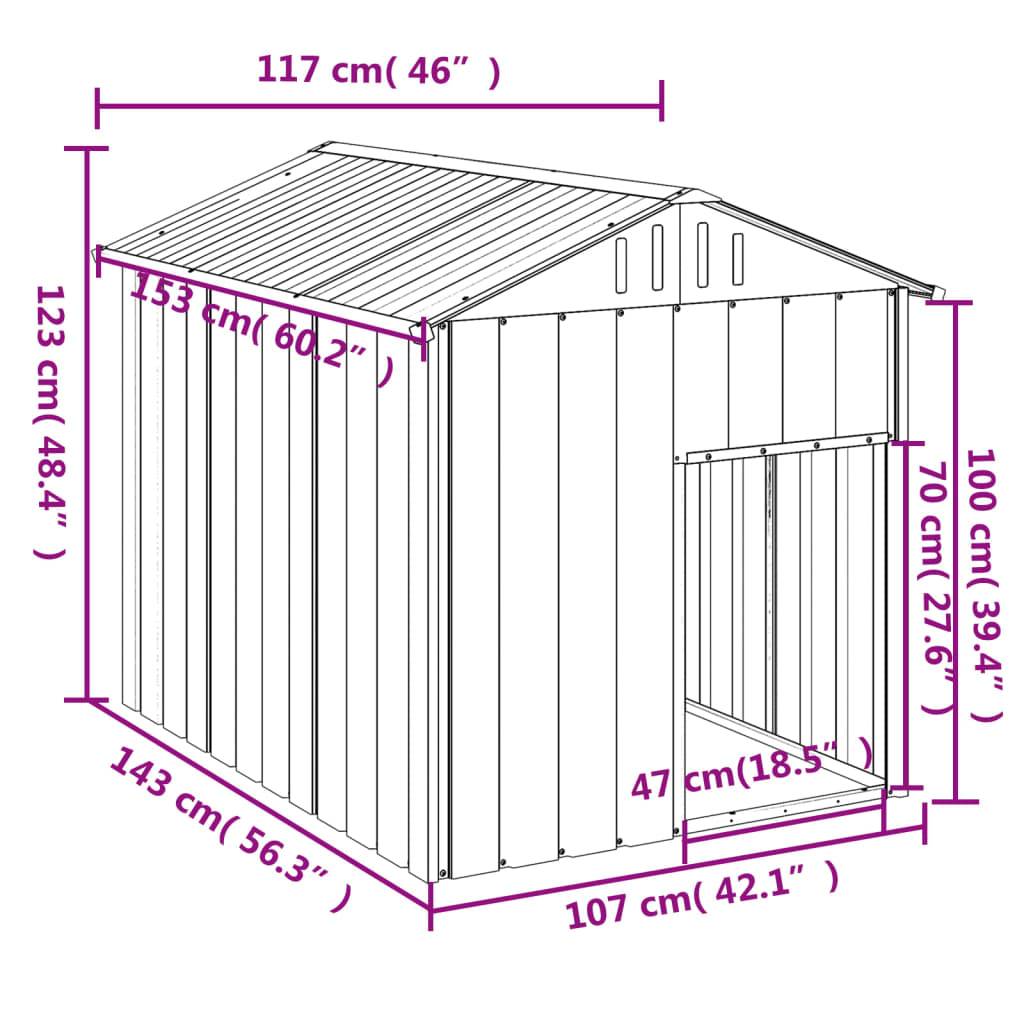 Niche plastique acier anthracite  117 x 153 x 123 cm  - Prolenta premium p394.4 - Image 5