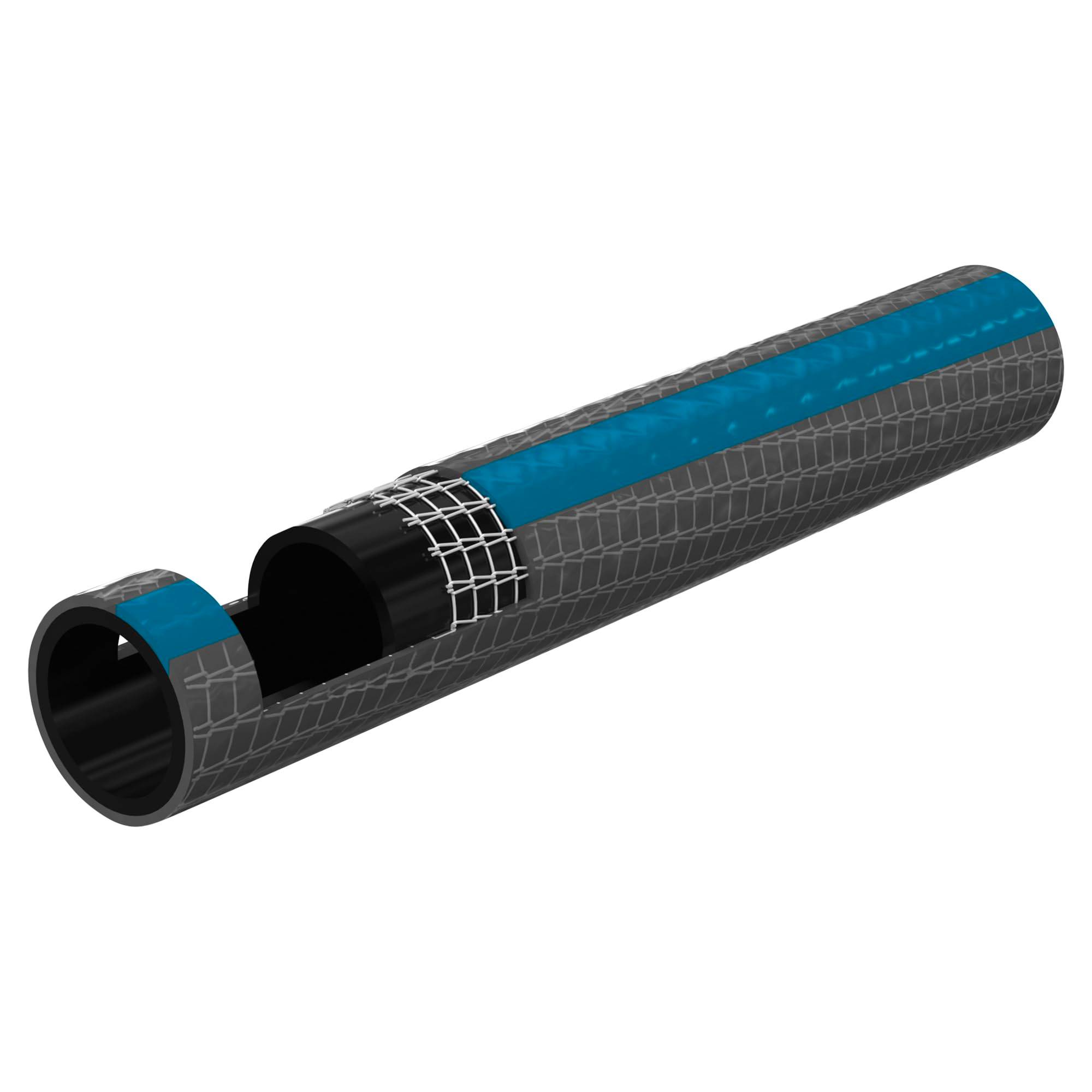 Jardibric - Tuyau Arrosage 5 Couches Jardibric Ø19mm 50m Guipé Tricoté PRO Résistant 30 bar Anti UV Anti Algues Flexible Toutes Saisons - Image 4