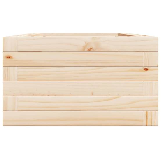 Mini Jardinière Carrée au Sol en Pin Massif – Cadre de Plantation Simple pour Fleurs Annuelles et Bulbes – 40x40cm Brun – ComfortXL Outdoor Living - Image 6
