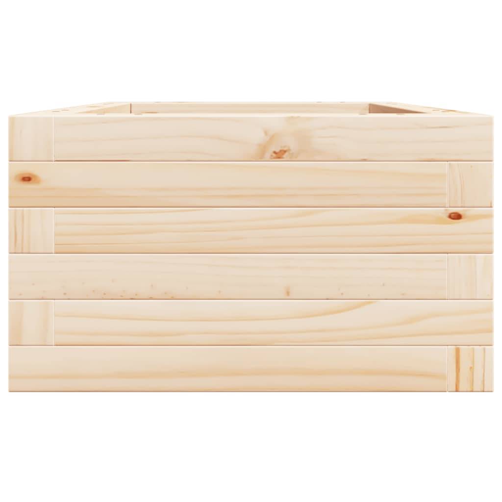 Mini Jardinière Carrée au Sol en Pin Massif – Cadre de Plantation Simple pour Fleurs Annuelles et Bulbes – 40x40cm Brun – ComfortXL Outdoor Living - Image 6