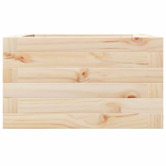 Mini Jardinière Carrée au Sol en Pin Massif – Cadre de Plantation Simple pour Fleurs Annuelles et Bulbes – 40x40cm Brun – ComfortXL Outdoor Living - Image 5