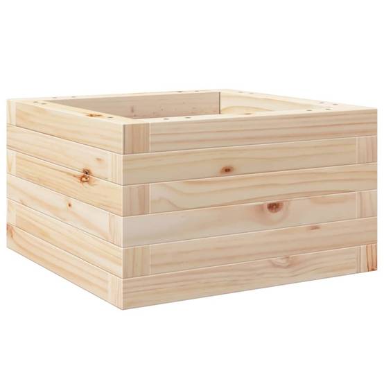 Mini Jardinière Carrée au Sol en Pin Massif – Cadre de Plantation Simple pour Fleurs Annuelles et Bulbes – 40x40cm Brun – ComfortXL Outdoor Living - Image 7