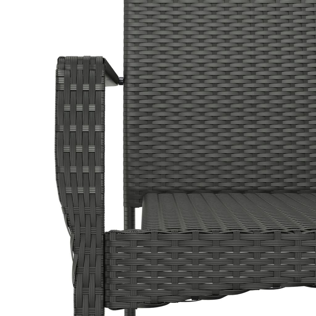 Vidaxl - Ensemble à manger de jardin avec coussins 3 pcs Noir vidaXL 3157951 - Image 4