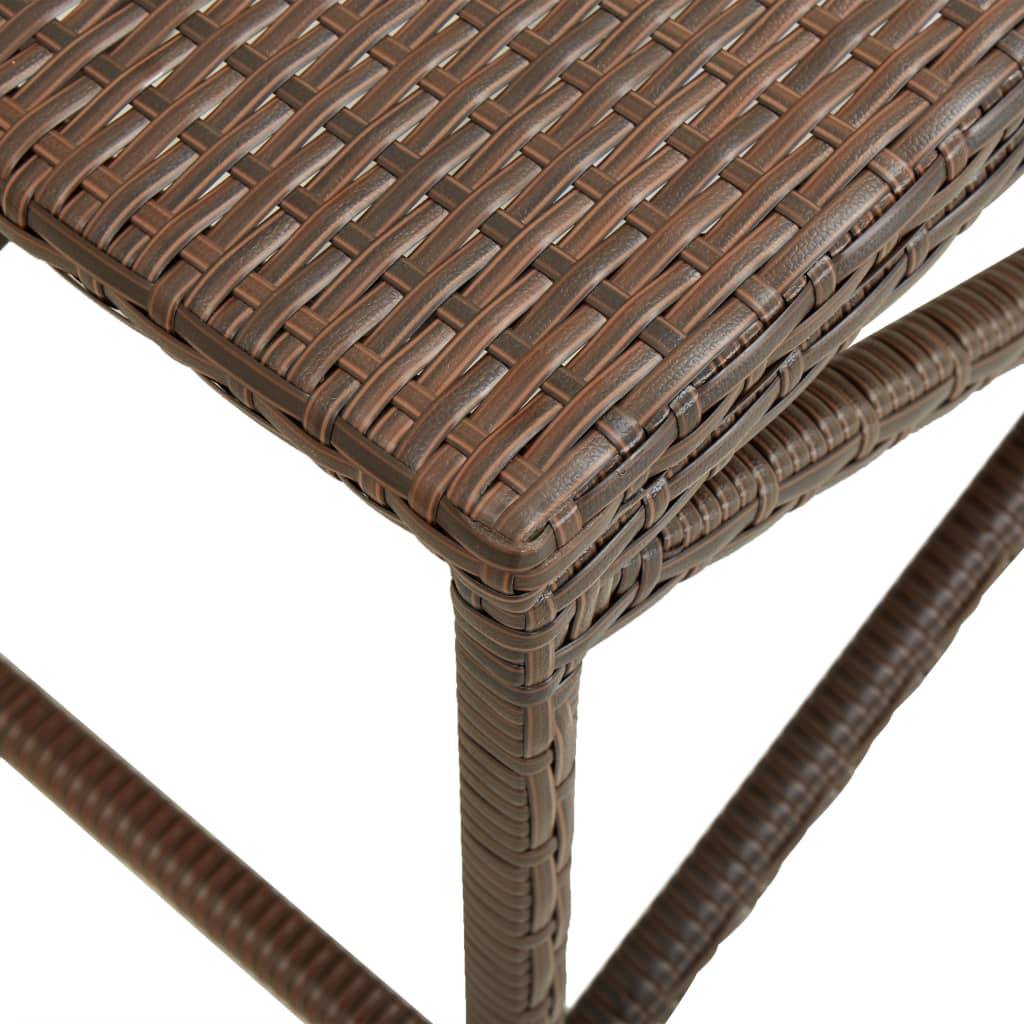 Helloshop26 - Banc de jardin meuble de patio d'extérieur terrasse 80 cm résine tressée marron - Imagen 4