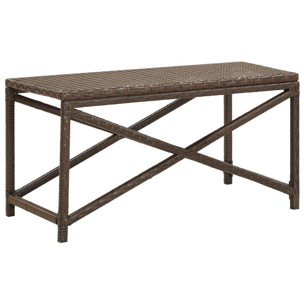 Helloshop26 - Banc de jardin meuble de patio d'extérieur terrasse 80 cm résine tressée marron - Imagen 1