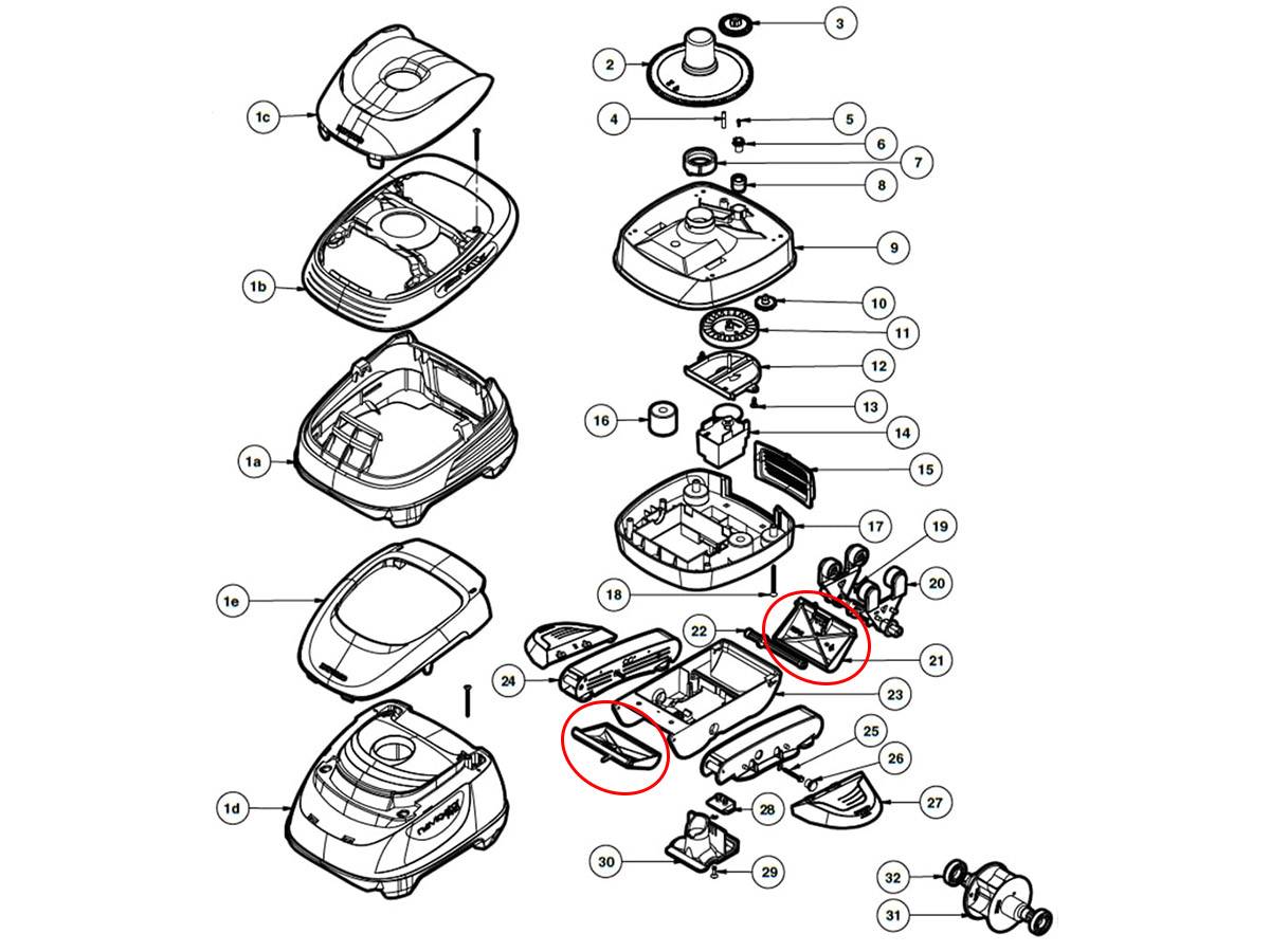 Hayward - Kit volets et ressorts pour robot nettoyeur de piscine - Blanc - AXV434WHP - Hayward - Imagen 3