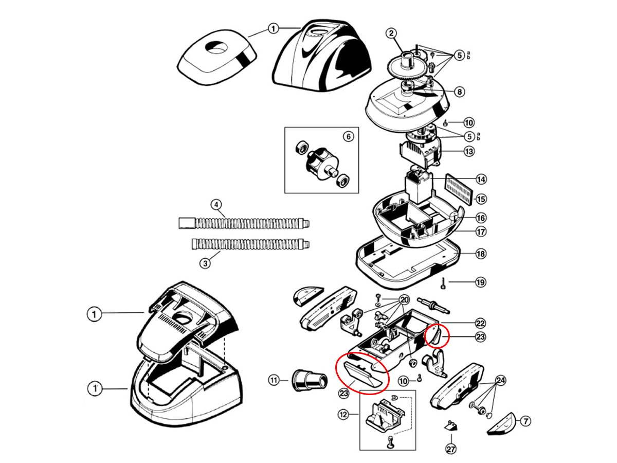 Hayward - Kit volets et ressorts pour robot nettoyeur de piscine - Blanc - AXV434WHP - Hayward - Imagen 2