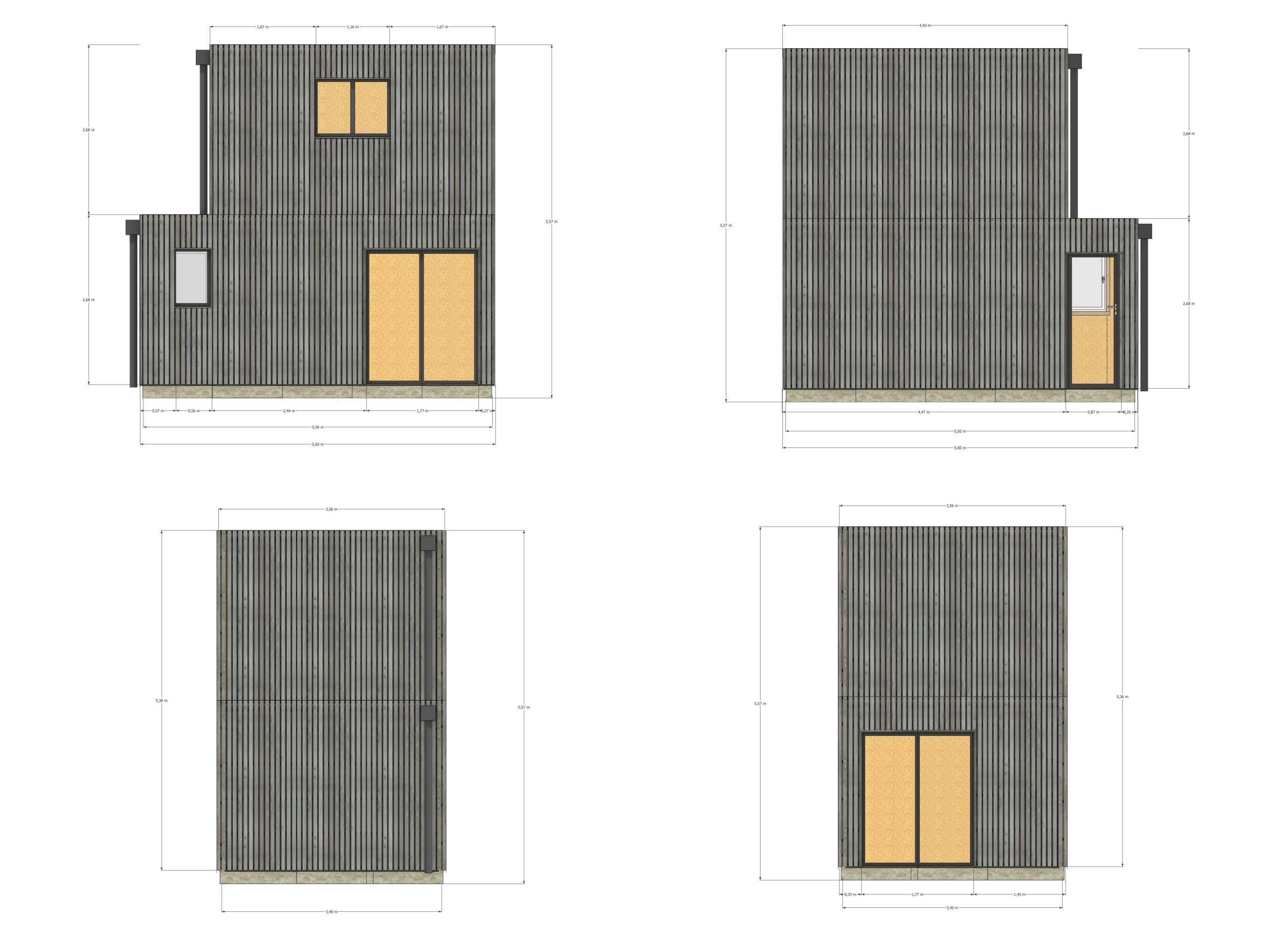 Studio de jardin bien isolé en bois 5,5 x 3,5 x 2,7 m / isolation RE2020 avec mezzanine et terrasse - Image 4