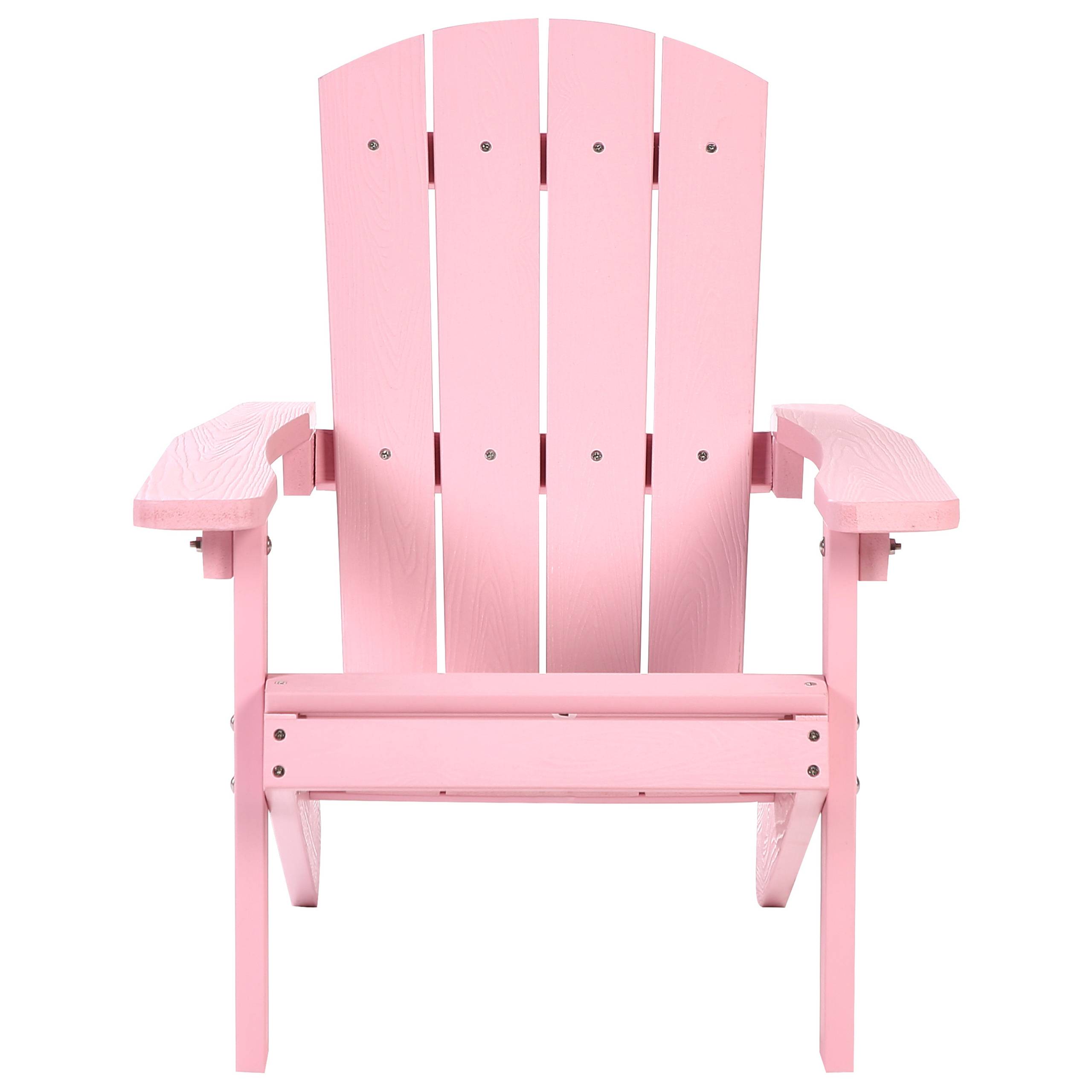 Beliani - Chaise pour enfant Bois synthétique Rose pastel ADIRONDACK - Beliani - Imagen 4