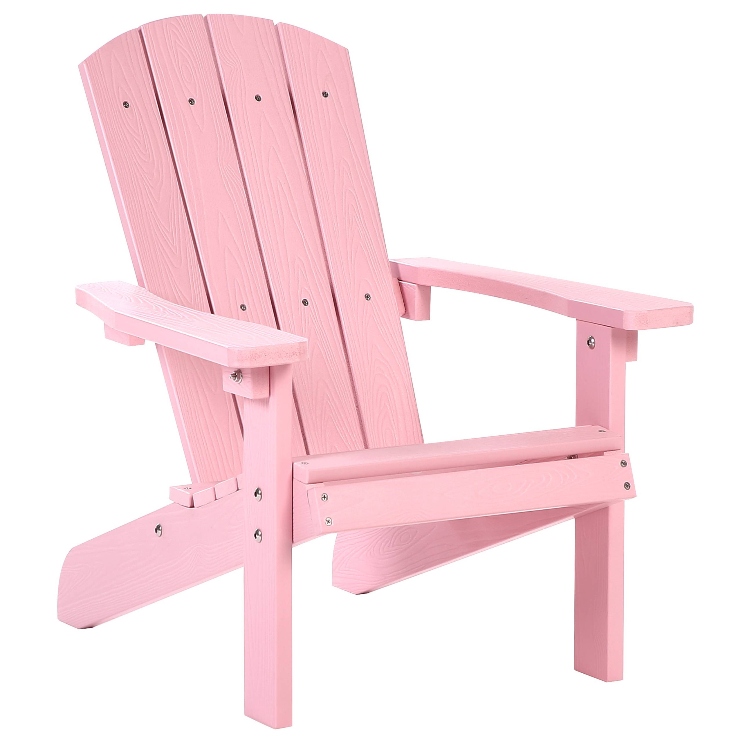 Beliani - Chaise pour enfant Bois synthétique Rose pastel ADIRONDACK - Beliani - Imagen 2