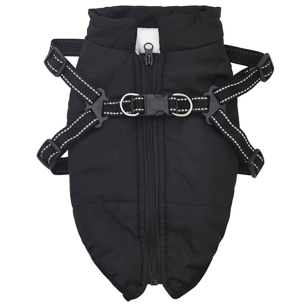 ComfortXL - Manteau Chien Pluie Harnais Intégré Chaud Coupe-Vent S Noir - ComfortXL Outdoor Living - Image 2