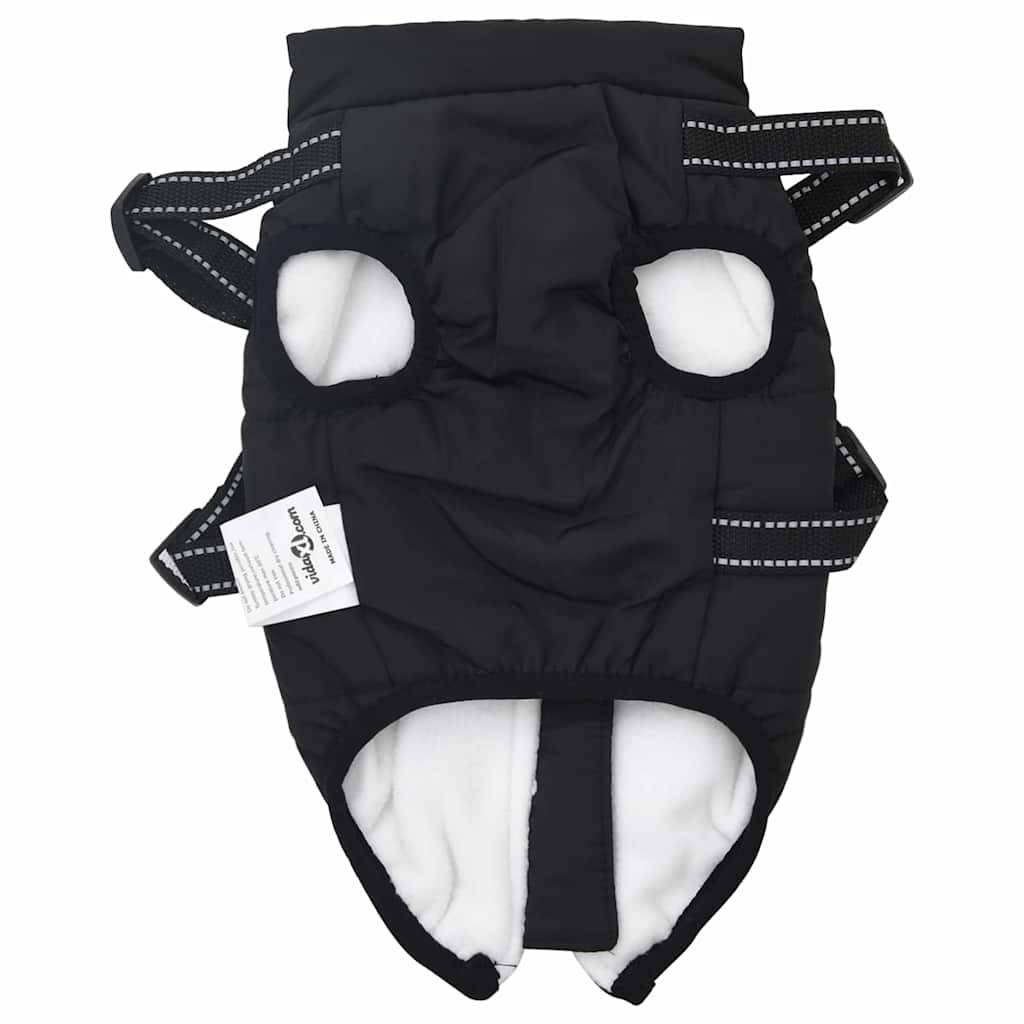 ComfortXL - Manteau Chien Pluie Harnais Intégré Chaud Coupe-Vent S Noir - ComfortXL Outdoor Living - Image 5