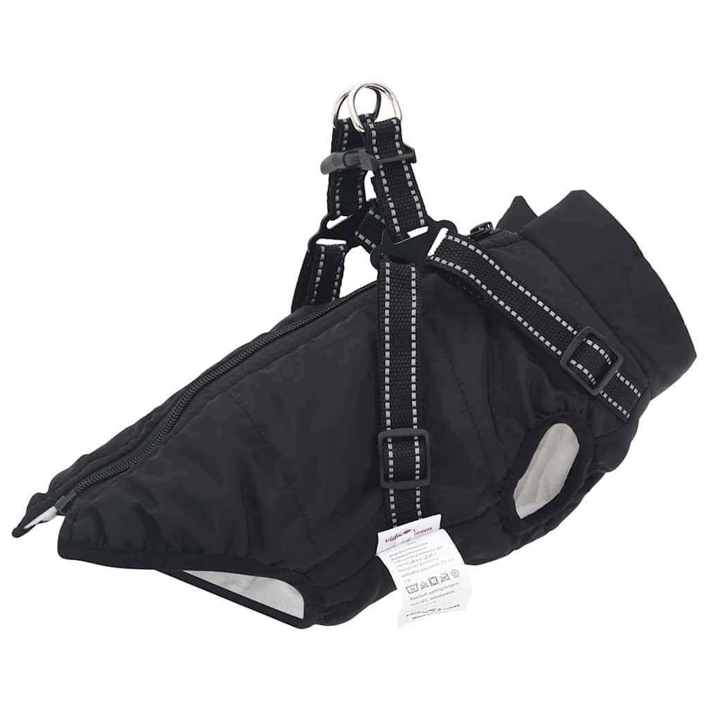 ComfortXL - Manteau Chien Pluie Harnais Intégré Chaud Coupe-Vent S Noir - ComfortXL Outdoor Living - Image 1