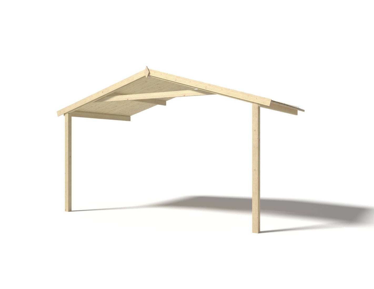 Altanka - Abri de jardin en bois - 4x3 m + terrasse avec balustrade et avant-toit en bois - 24 m2 - DOM337+DOM392+DOM393+POD04 - ALTANKA - Imagen 8