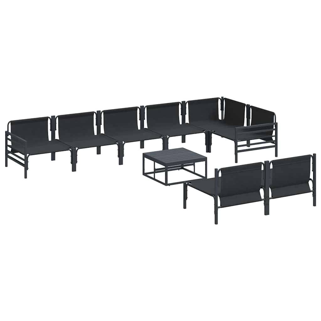 Salon de Jardin en Acier avec Coussins Confortables pour Terrasse Gris Anthracite – ComfortXL Outdoor Living - Image 7