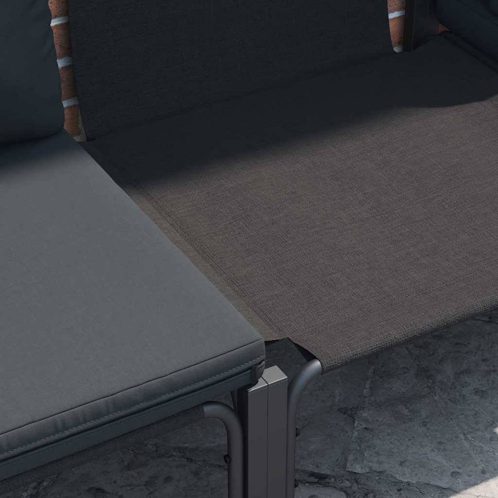 Salon de Jardin en Acier avec Coussins Confortables pour Terrasse Gris Anthracite – ComfortXL Outdoor Living - Image 6