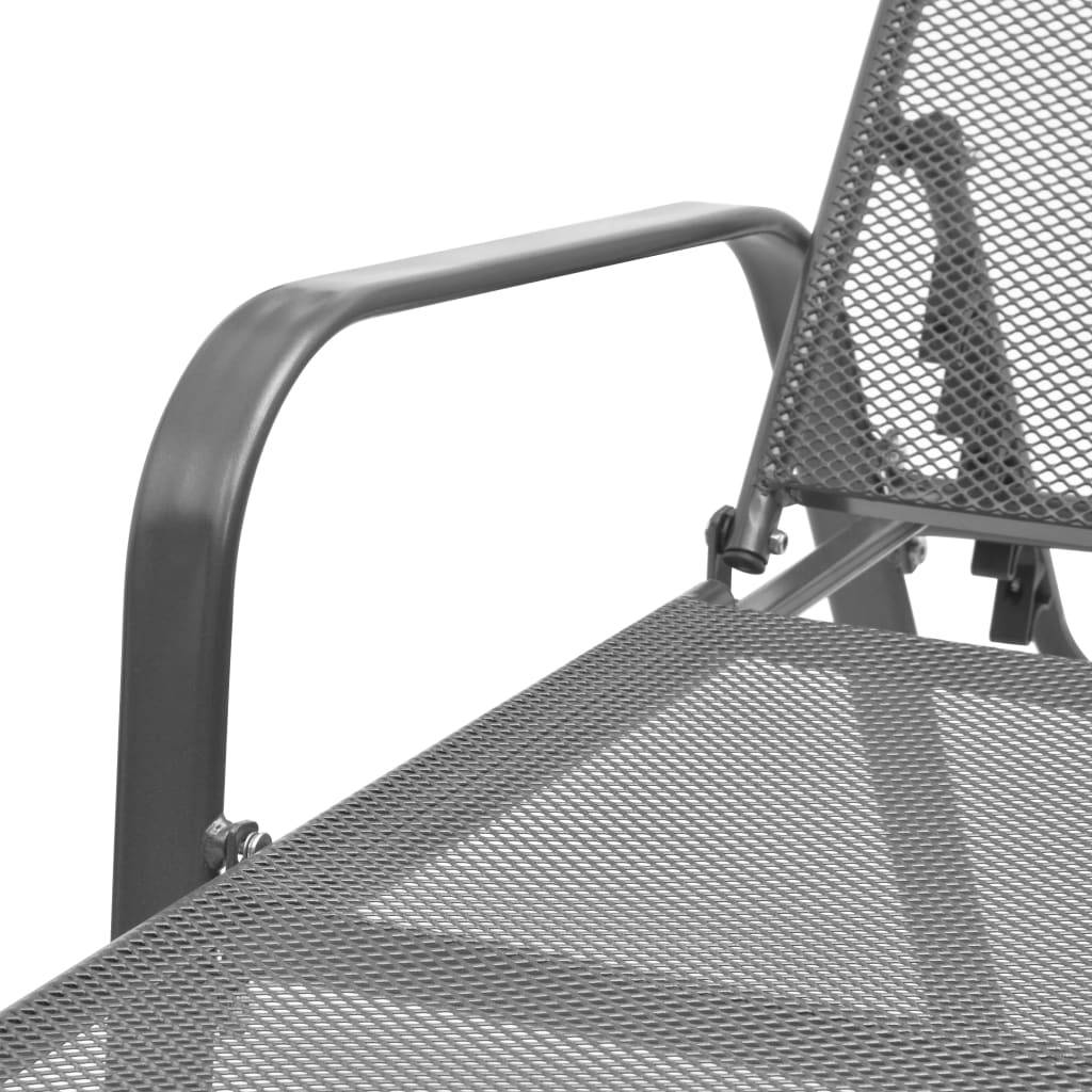 ComfortXL - Lot 2 Transats Acier Gris avec Table Pliante – ComfortXL Outdoor Living - Image 9