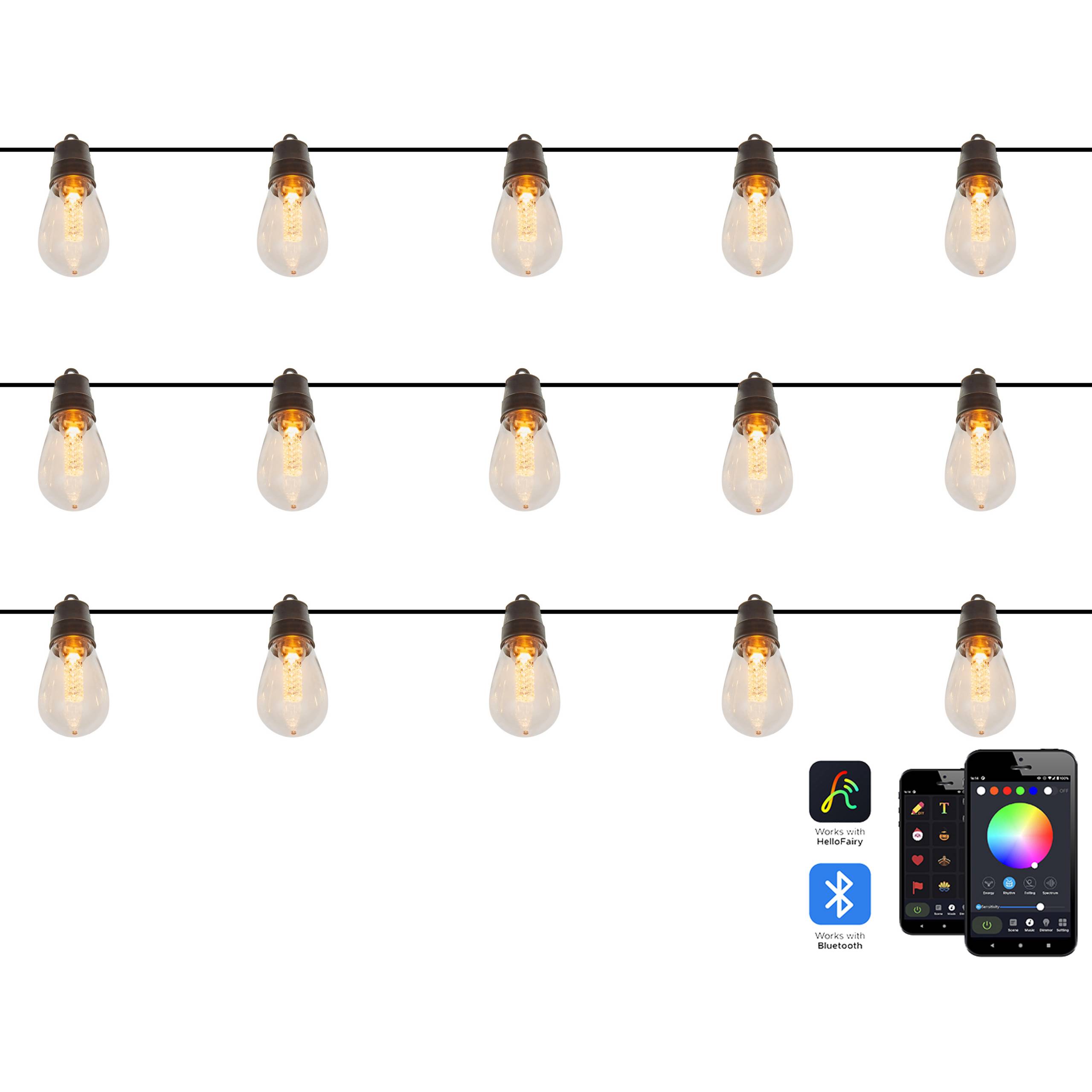 Beliani - Guirlande de Lumières LED Blanches Contrôlable et Personnalisable par Application avec Interrupteur Protégé contre Particules Solides - Imagen 1