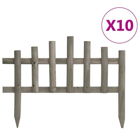 Bordures de jardin bois de sapin gris 440 x 1.5 x 35 cm - PANGIVO - Image 1