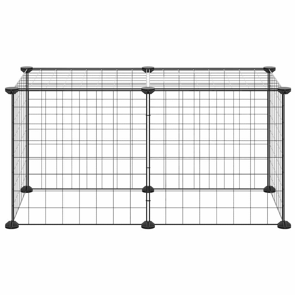 Vidaxl - Cage animaux de compagnie à 8 panneaux Noir 70x35x35 cm Acier vidaXL 3114049 - Imagen 6
