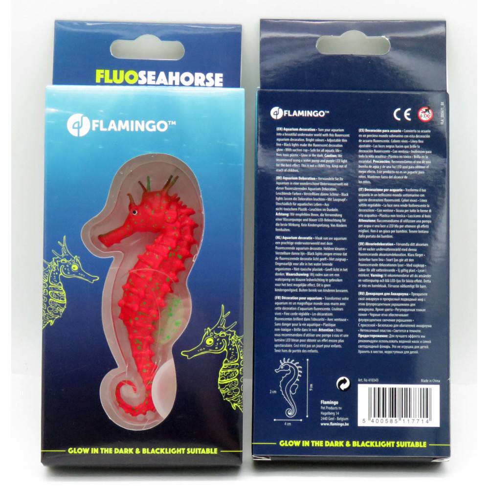 Décoration Aquarium fluo  Hippocampe 4 x 2 x 9 cm.couleur aléatoire. - Imagen 4