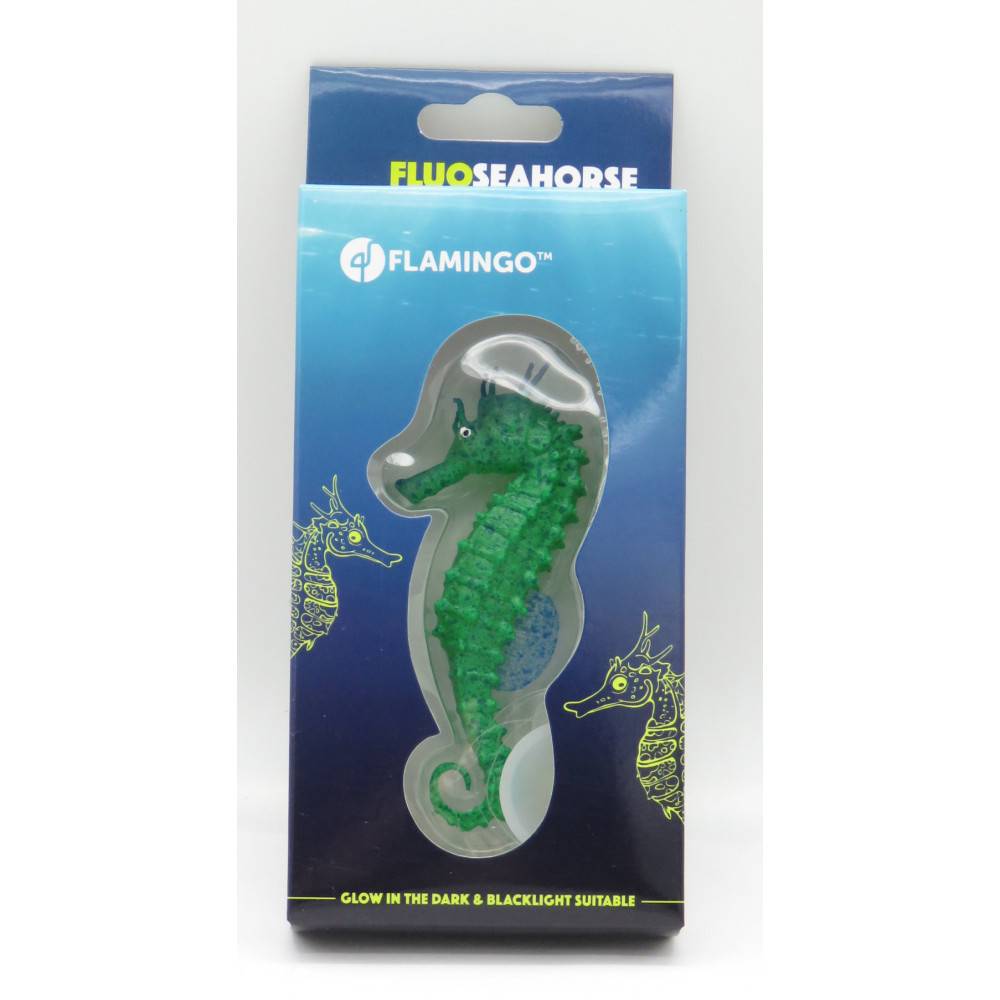 Décoration Aquarium fluo  Hippocampe 4 x 2 x 9 cm.couleur aléatoire.