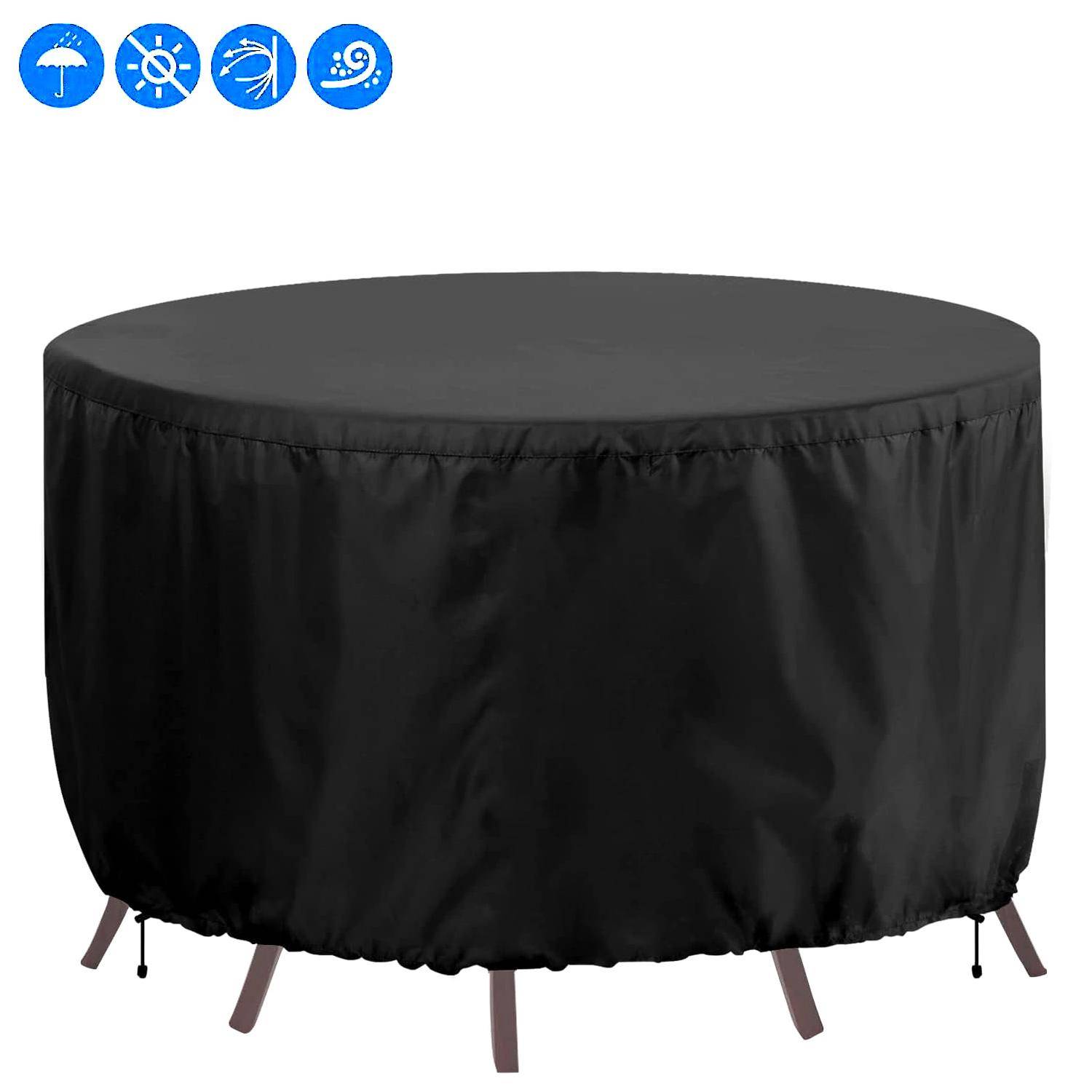 IntiMeg - Housse salon de jardin, Oxford Housse de Protection Salon de Jardin Housse Table Bâche Salon de Jardin Imperméable Résistant à la Vent , 185x110 cm - Image 1