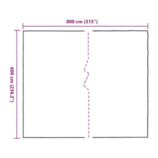 ComfortXL - Bâche protection plantes transparente PE jardin terrasse anti-pluie 6x8m - ComfortXL Outdoor Living - Image 8