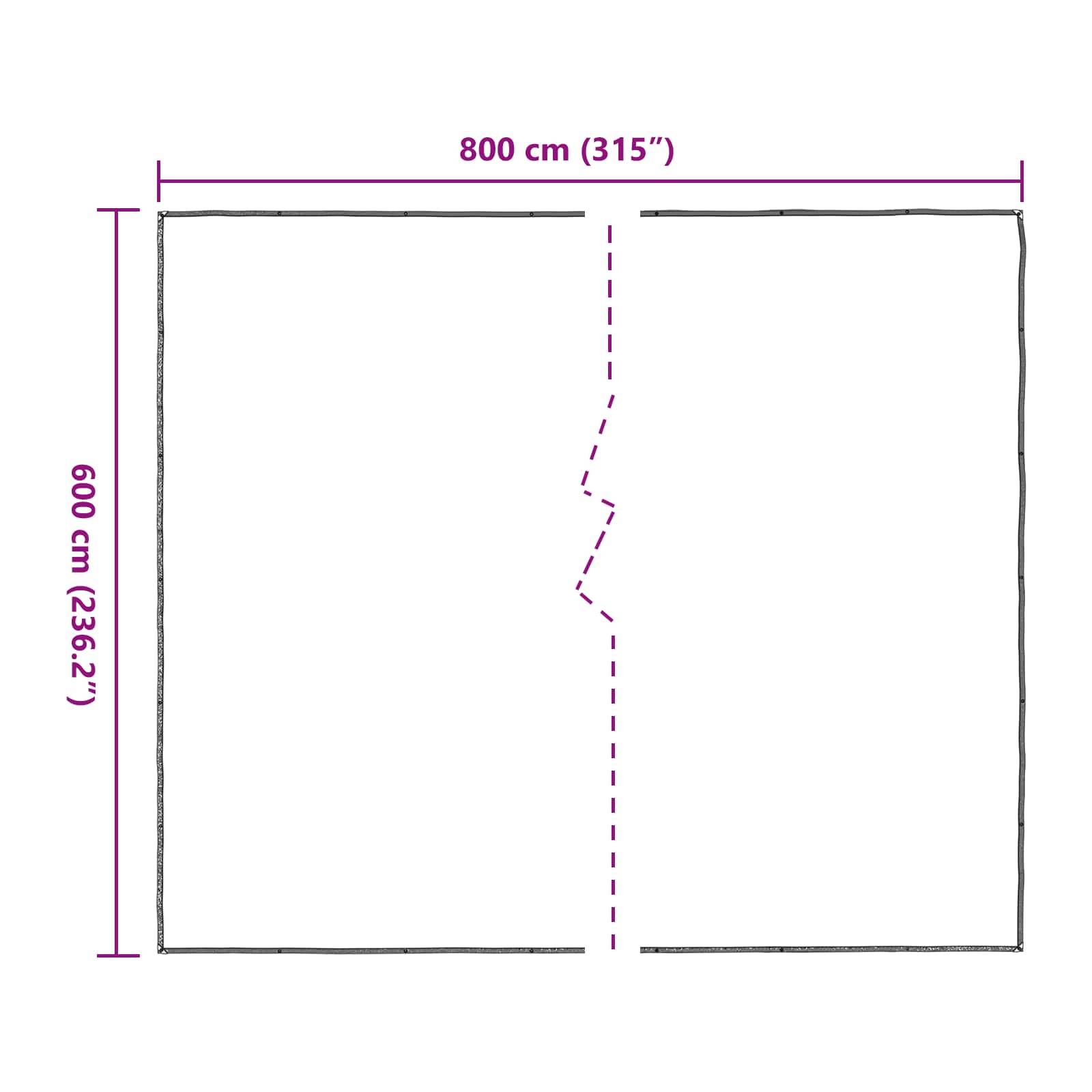 ComfortXL - Bâche protection plantes transparente PE jardin terrasse anti-pluie 6x8m - ComfortXL Outdoor Living - Image 8