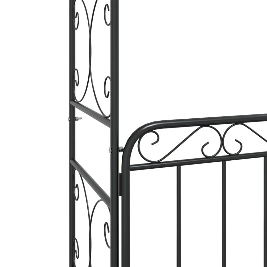 Arche Jardin avec Portillon Acier Verrouillable Tonnelle Entrée Séparation 108x235 Noir - ComfortXL Outdoor Living - Image 7