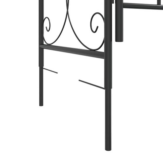 Arche Jardin avec Portillon Acier Verrouillable Tonnelle Entrée Séparation 108x235 Noir - ComfortXL Outdoor Living - Image 9