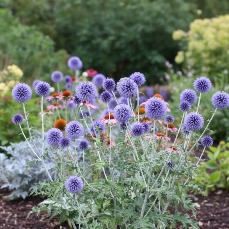 Boule azurée Veitch's Blue, Echinops à fleurs Violette/ - feuillage Caduc - Godet - 5/20 cm - Imagen 1