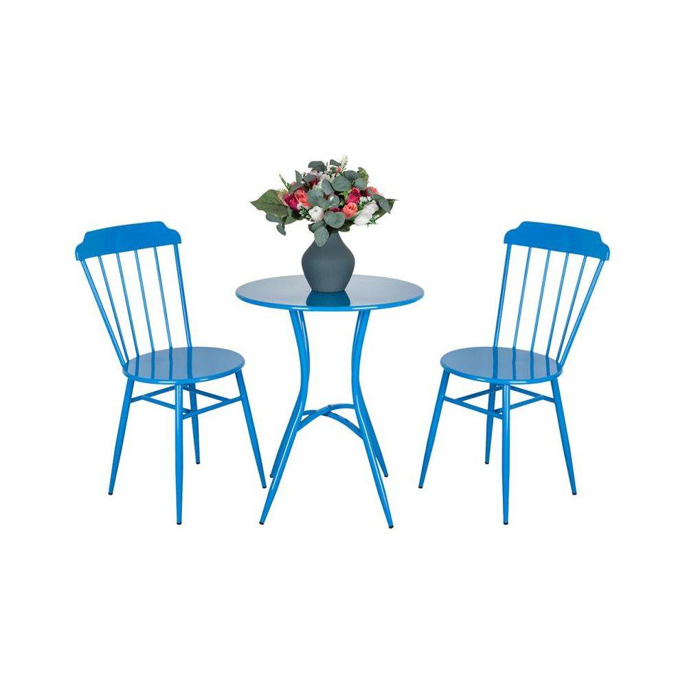 Aubry Gaspard - Chaise en métal laqué - Samos (Lot de 2) - Imagen 2