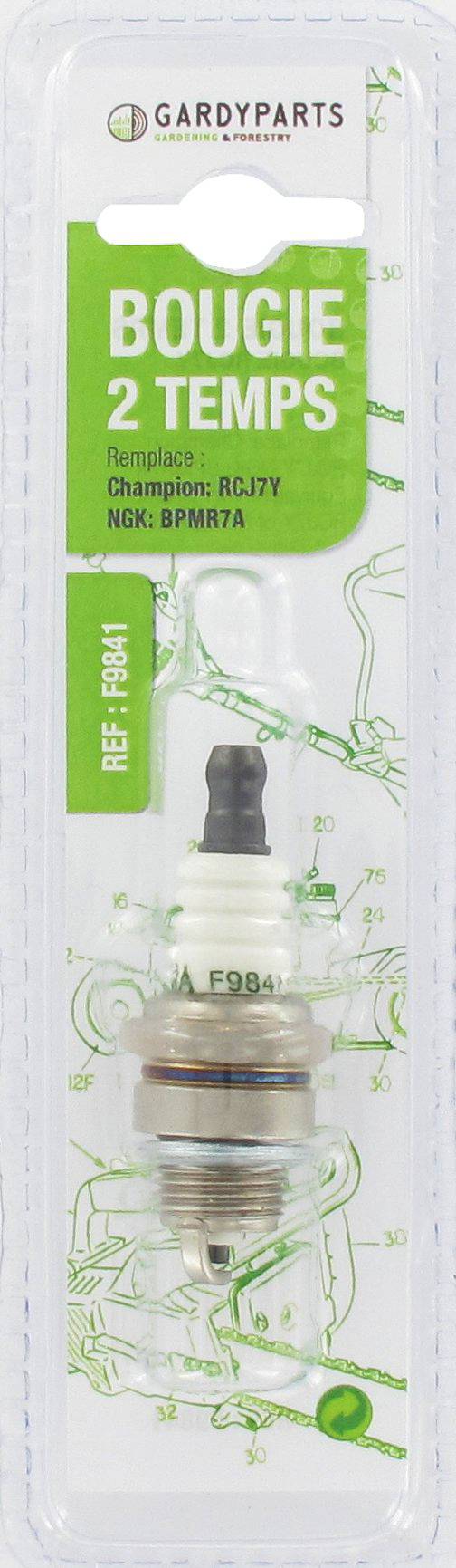 Centrale Brico - Bougie d'allumage adaptable sous coque remplace RCJ7Y - CAR7Y, NGK: BPMR7A Centrale Brico