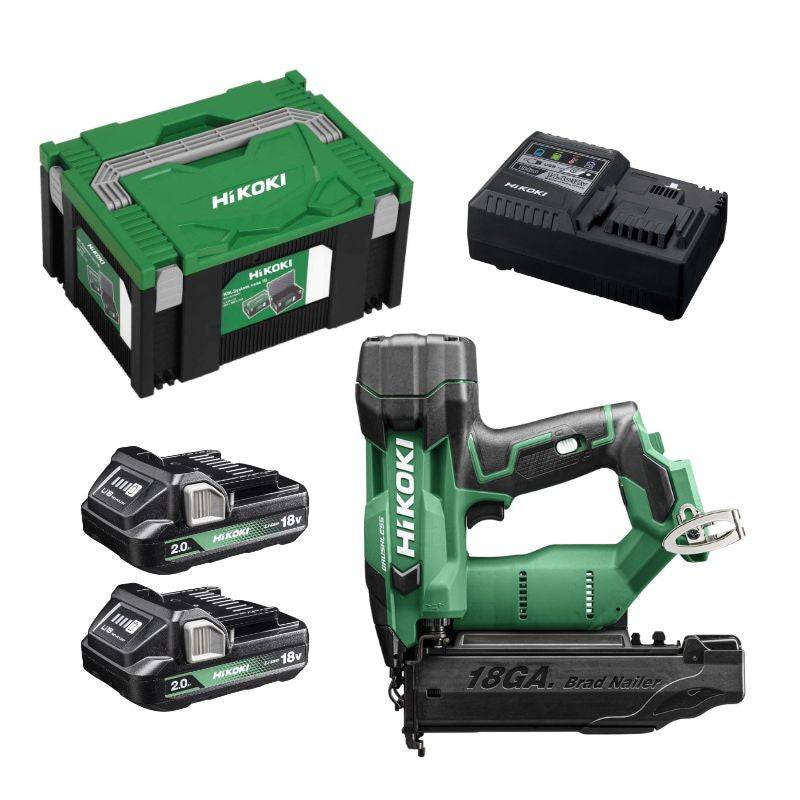 Cloueur de finition HIKOKI NT1850DAWXZ 18V BRUSHLESS 16/50mm gauge 18 + 2 batt 2,0Ah + chargeur avec accessoires Hikoki - Imagen 1