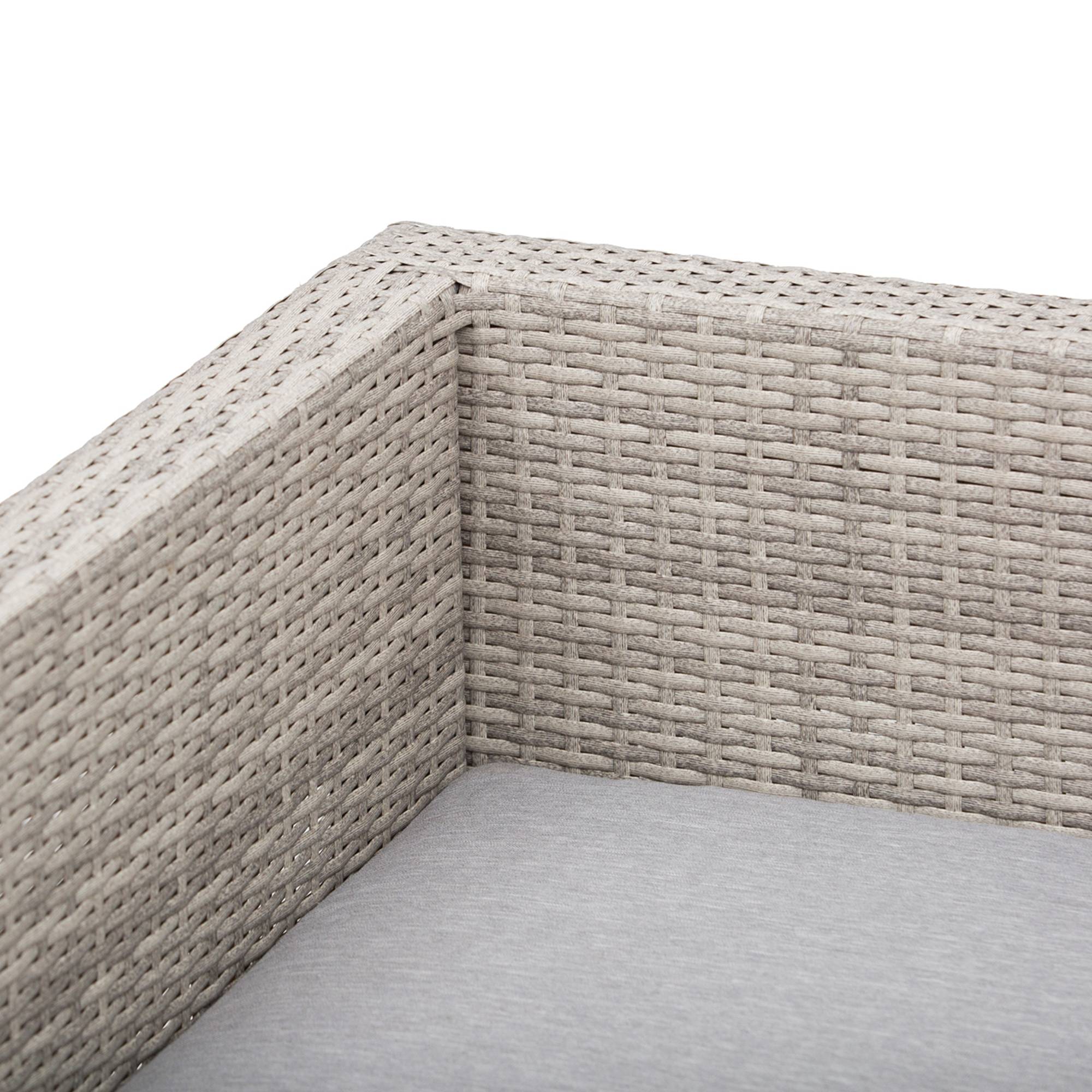 Outsunny - Ensemble salon de jardin d'angle 5 places design contemporain coussins déhoussables table basse acier époxy résine tressée grise - Outsunny - Image 10