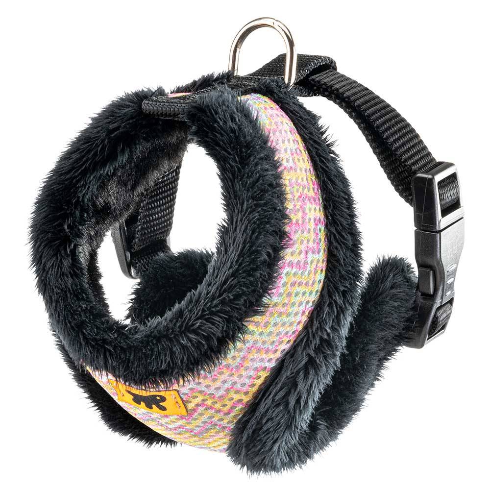 Ferplast - Harnais pour Chiens Chats NIKITA FUR XS, Respirant, Fourrure Ecologique Douce, Sangle Ajustable, Multicouleur - Imagen 1