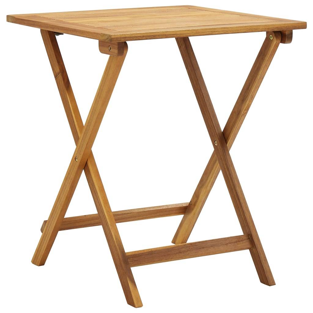 Ensemble de bistro pliable 3 pcs | Mobilier d'extérieur et coussins bois acacia solide Maison Chic - Image 3