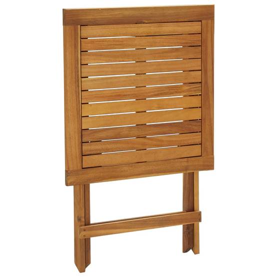 Ensemble de bistro pliable 3 pcs | Mobilier d'extérieur et coussins bois acacia solide Maison Chic - Image 5