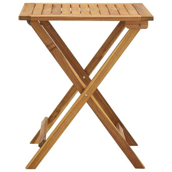 Ensemble de bistro pliable 3 pcs | Mobilier d'extérieur et coussins bois acacia solide Maison Chic - Image 4