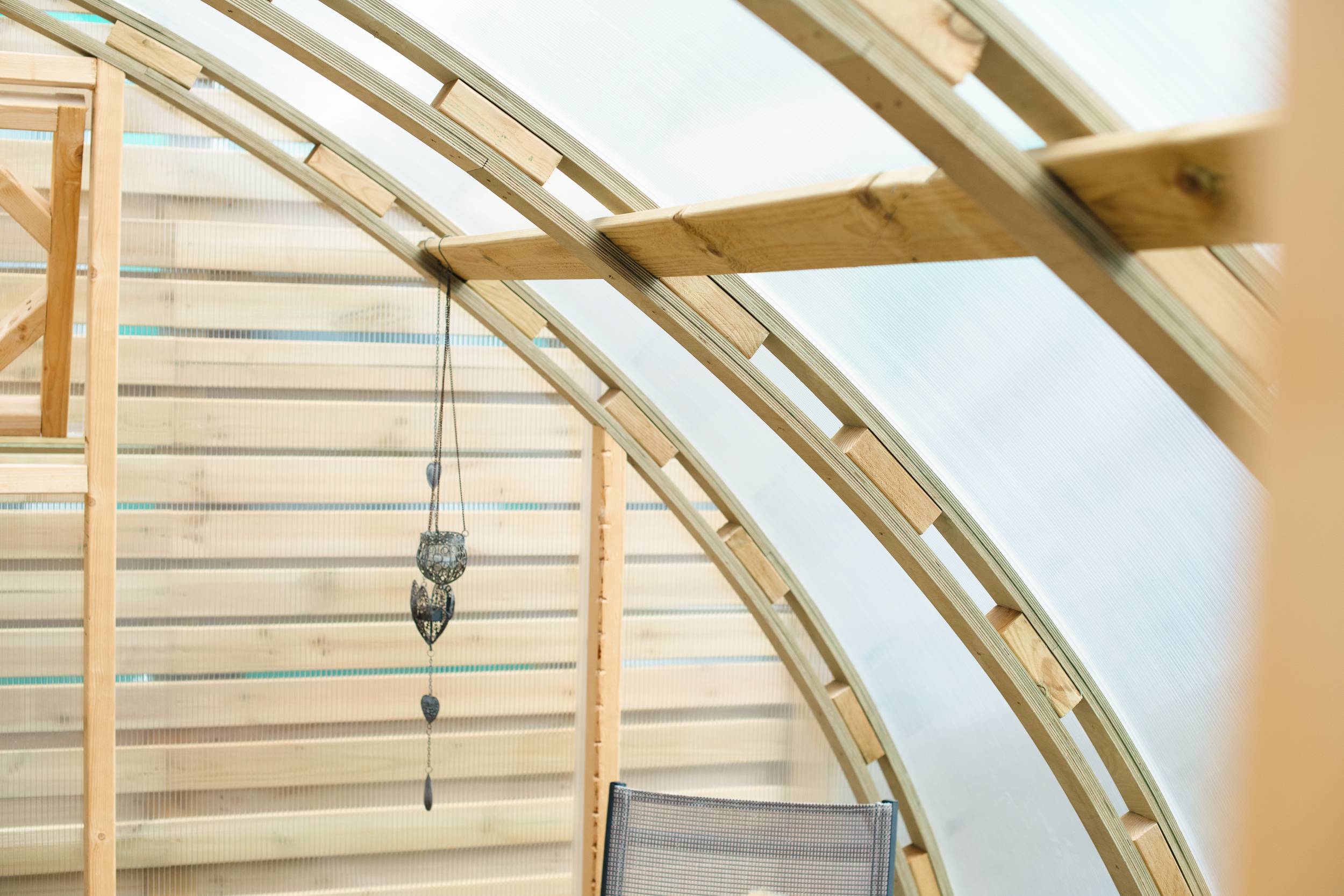 Serre en bois adossée 12m² Norhage Vegg 300 - Polycarbonate 10mm - Image 6