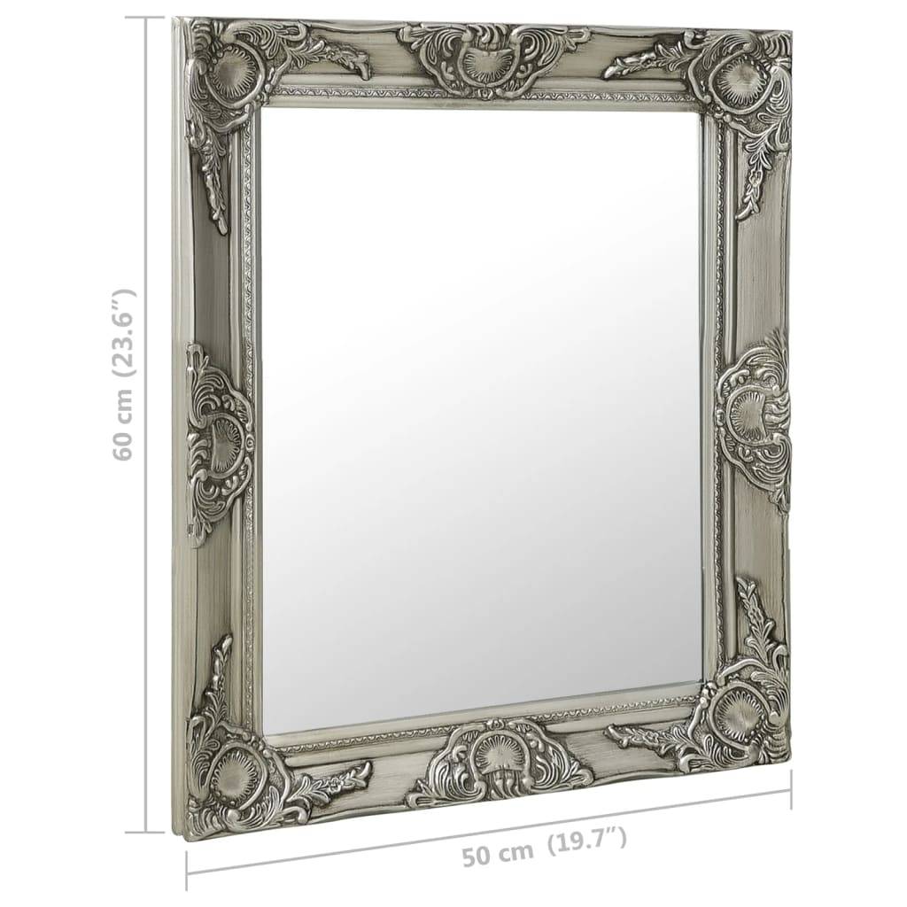 Miroir mural style baroque 50x60 cm Argenté Maison Chic - Image 6