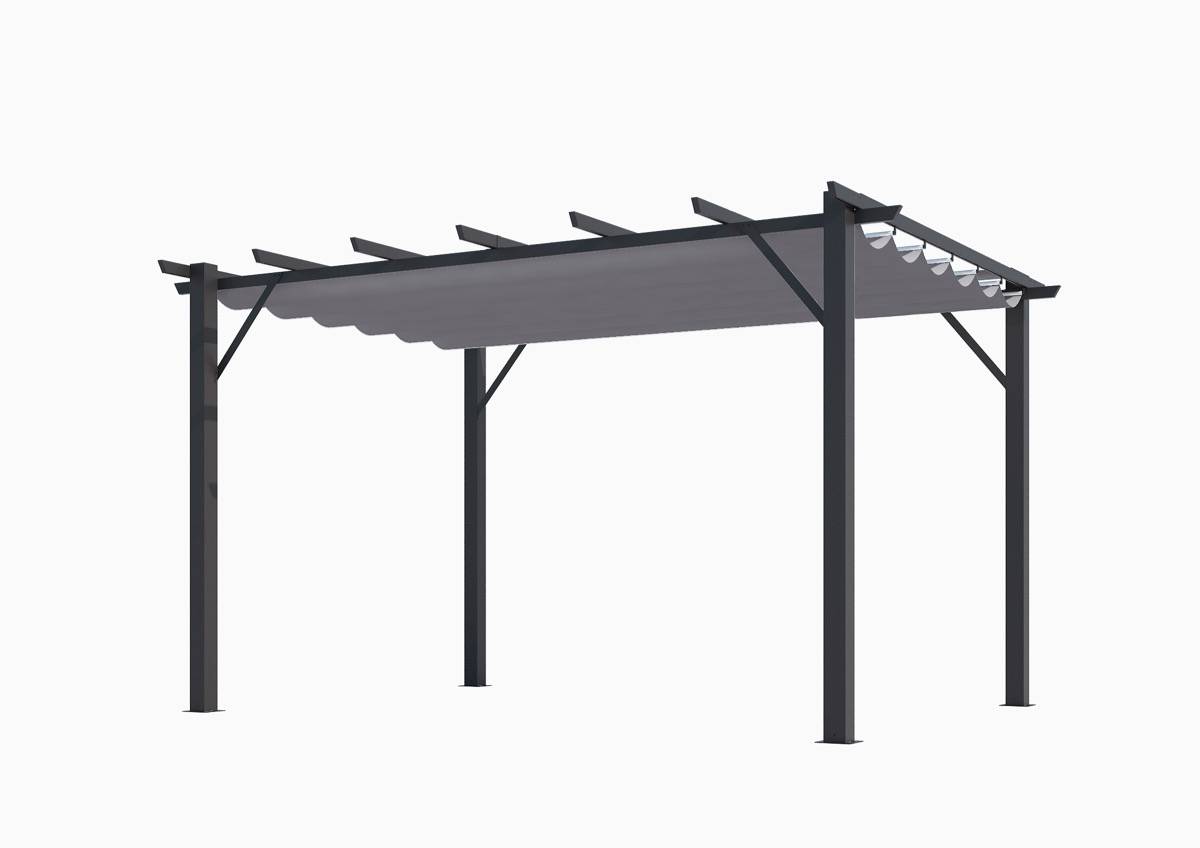 Habrita - Pergola 100% aluminium couleur grise 12 m2 - épaisse Habrita - Imagen 1